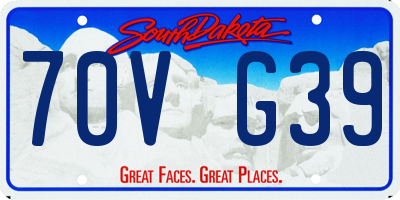 SD license plate 70VG39