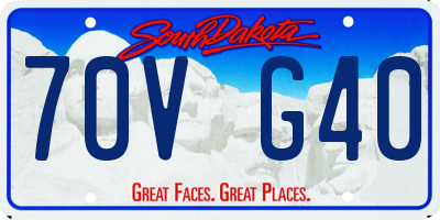 SD license plate 70VG40