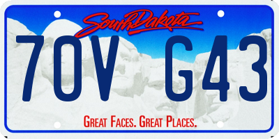 SD license plate 70VG43