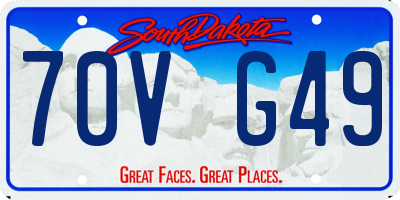 SD license plate 70VG49