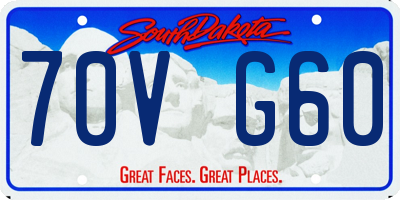 SD license plate 70VG60