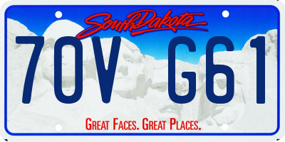SD license plate 70VG61
