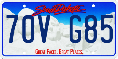 SD license plate 70VG85