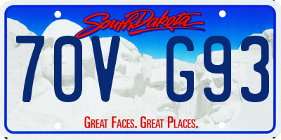 SD license plate 70VG93