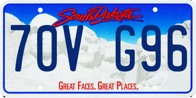 SD license plate 70VG96