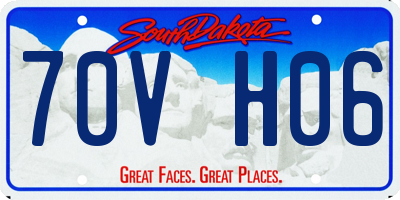 SD license plate 70VH06