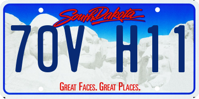 SD license plate 70VH11