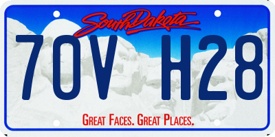 SD license plate 70VH28