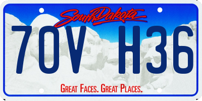 SD license plate 70VH36