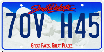 SD license plate 70VH45