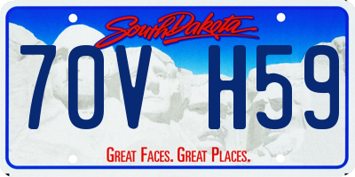 SD license plate 70VH59