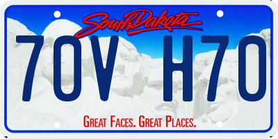 SD license plate 70VH70