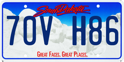 SD license plate 70VH86