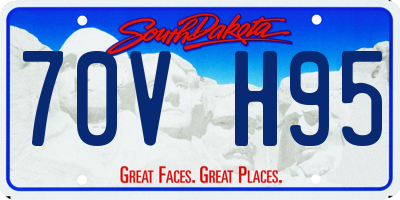 SD license plate 70VH95