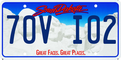 SD license plate 70VI02