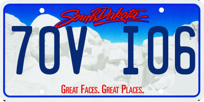 SD license plate 70VI06