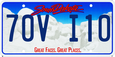 SD license plate 70VI10