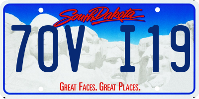SD license plate 70VI19