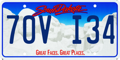 SD license plate 70VI34