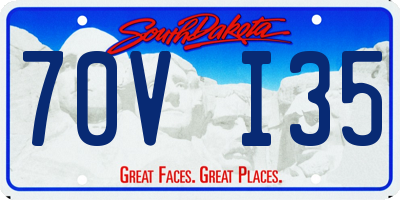 SD license plate 70VI35