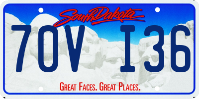 SD license plate 70VI36