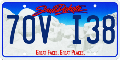 SD license plate 70VI38