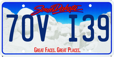 SD license plate 70VI39