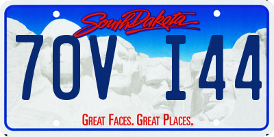 SD license plate 70VI44