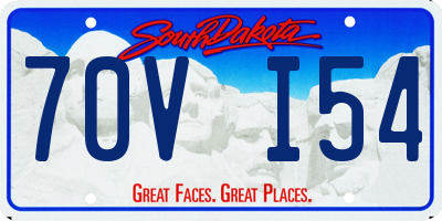 SD license plate 70VI54