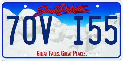 SD license plate 70VI55