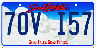 SD license plate 70VI57