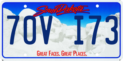 SD license plate 70VI73
