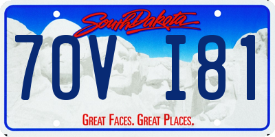 SD license plate 70VI81