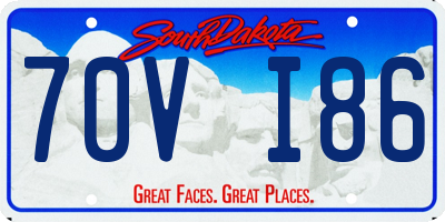 SD license plate 70VI86