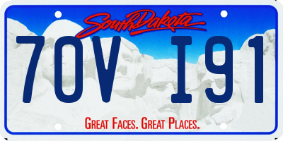 SD license plate 70VI91