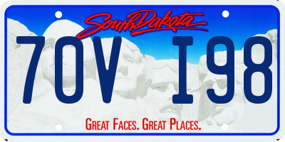 SD license plate 70VI98