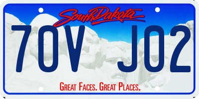 SD license plate 70VJ02