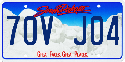 SD license plate 70VJ04
