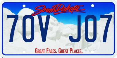 SD license plate 70VJ07