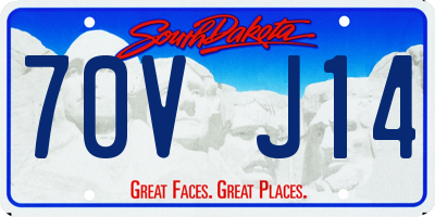 SD license plate 70VJ14