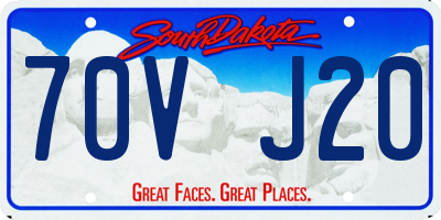 SD license plate 70VJ20