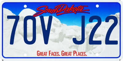 SD license plate 70VJ22