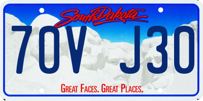 SD license plate 70VJ30