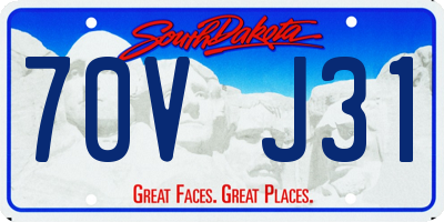 SD license plate 70VJ31