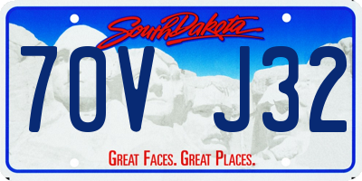 SD license plate 70VJ32