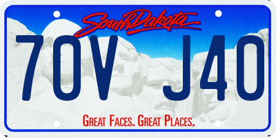 SD license plate 70VJ40