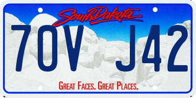SD license plate 70VJ42