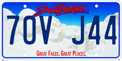 SD license plate 70VJ44