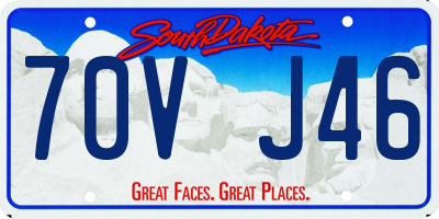SD license plate 70VJ46