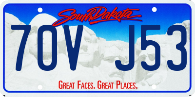 SD license plate 70VJ53